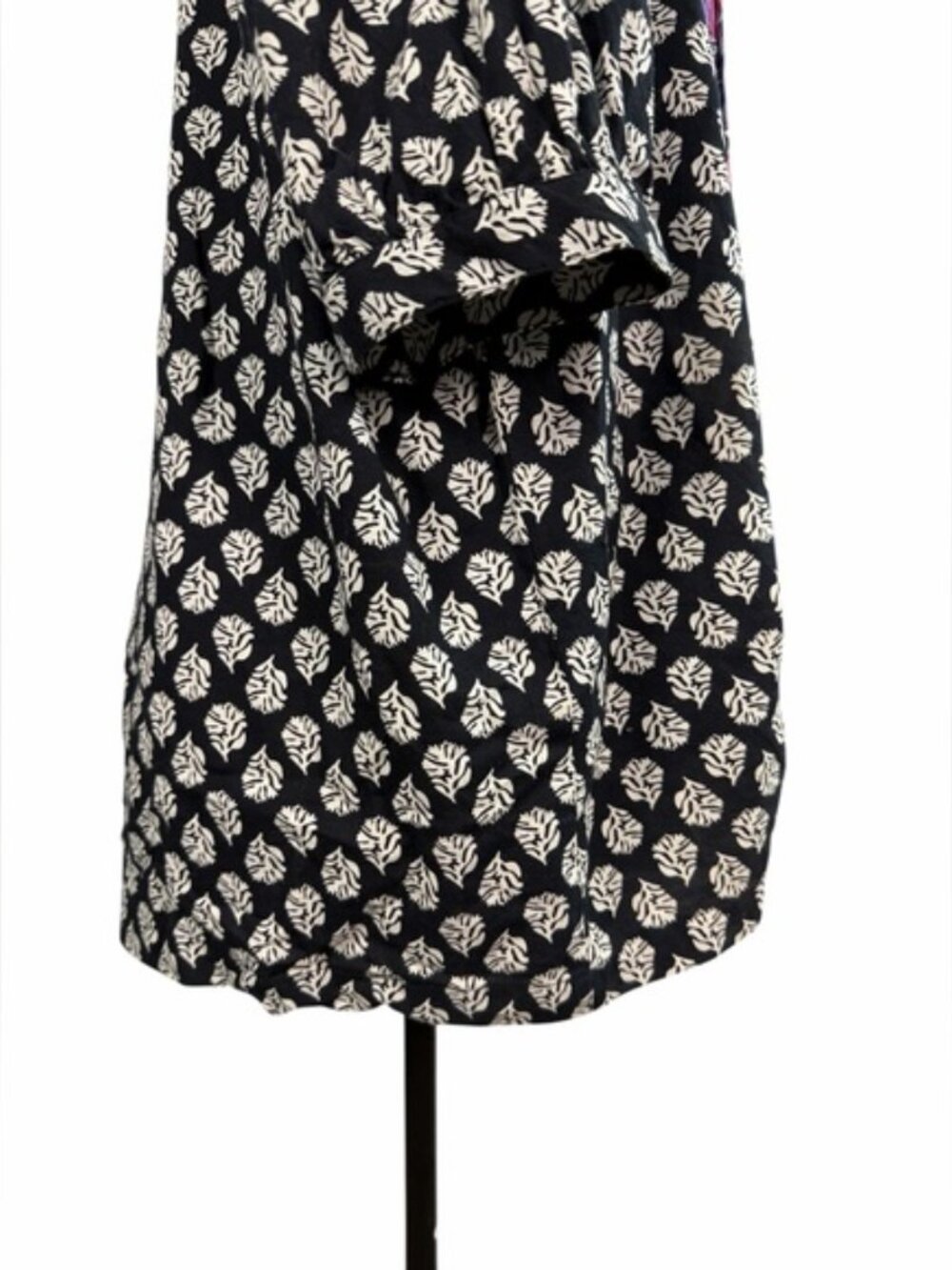 Ulla Popken Black Purple Floral Boho Tunic Top Plus Size 12/14 - Picture 7 of 9